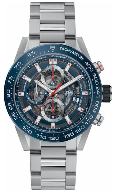 Tag Heuer Carrera CAR201T-BA0766 Skeleton Blue Dial Fake watch